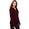 North End Women's Burgundy Jaq Snap-Up Stretch Performance Pullover