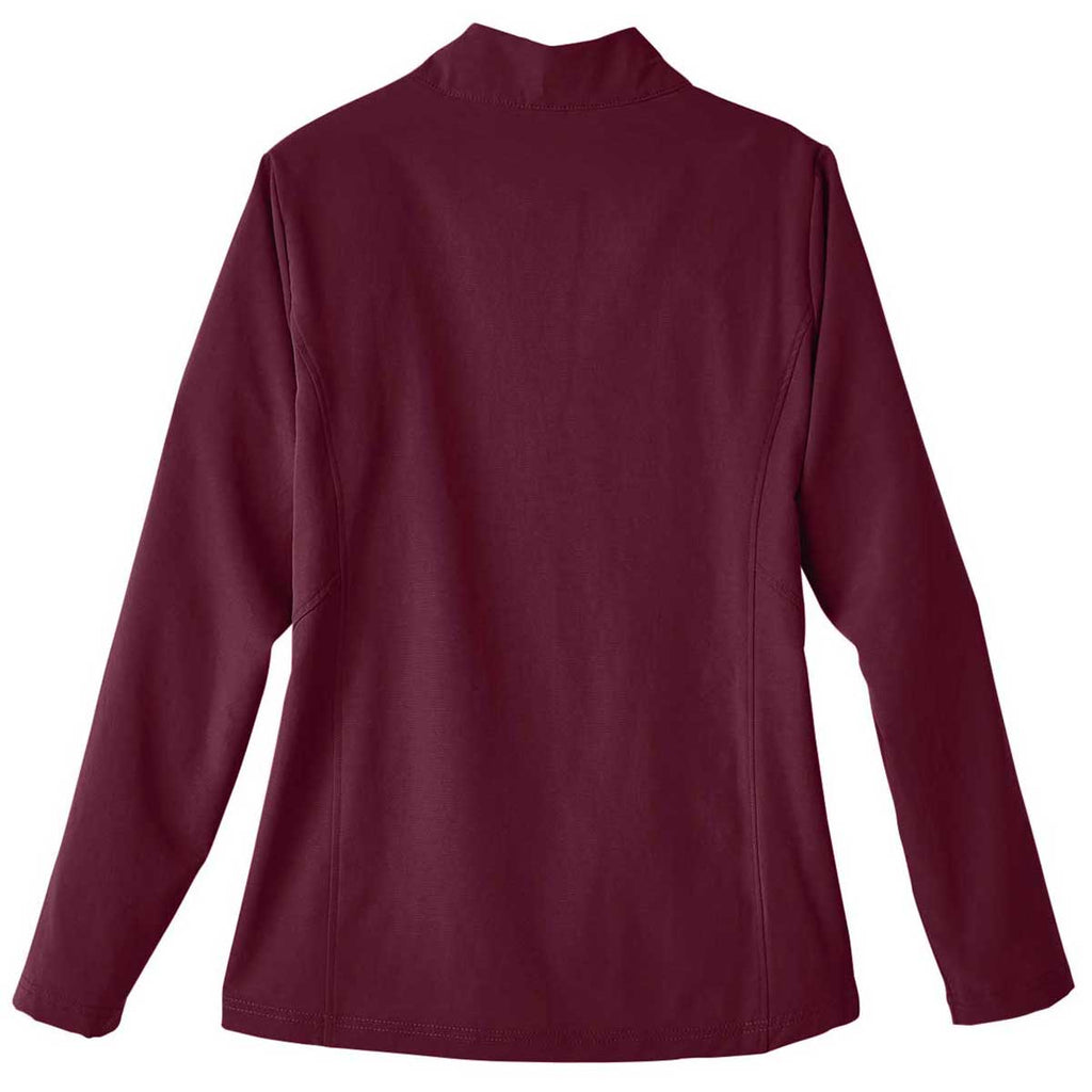 North End Women's Burgundy/Olympic Blue Quest Stretch Quarter-Zip