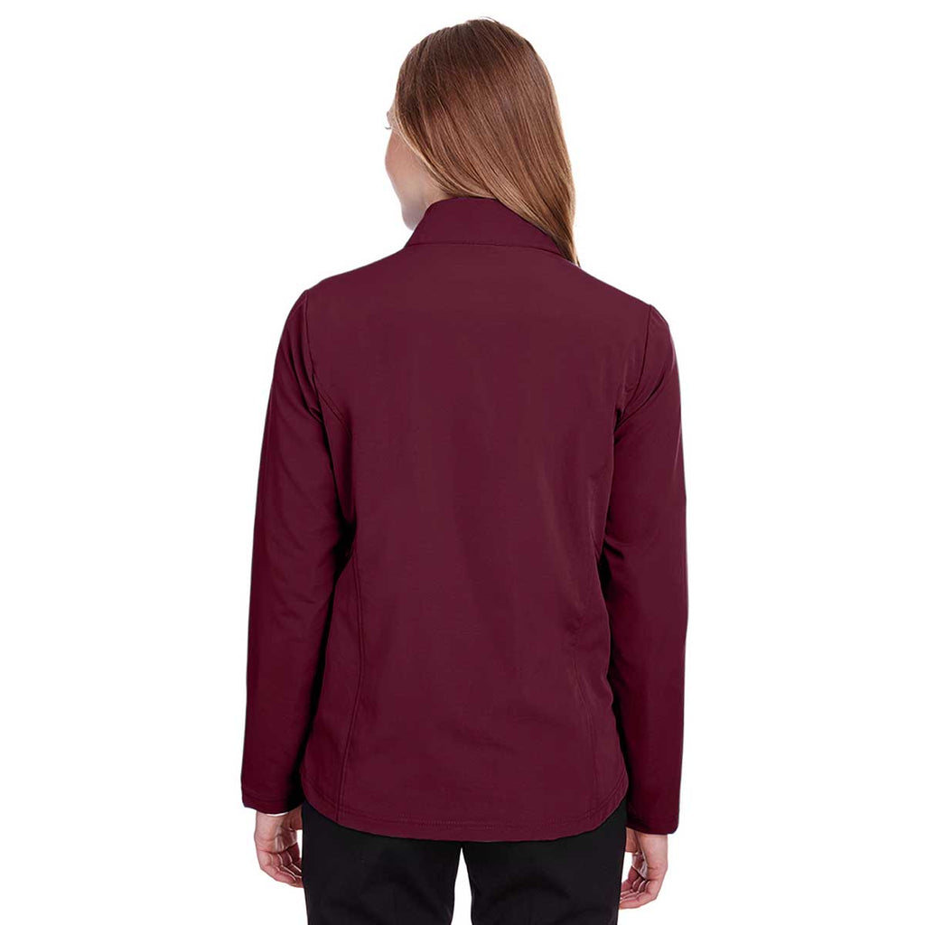 North End Women's Burgundy/Olympic Blue Quest Stretch Quarter-Zip