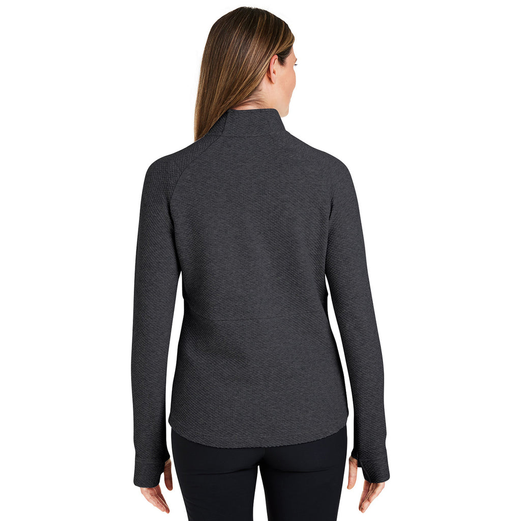 North End Women's Black Heather Spirit Textured Quarter Zip