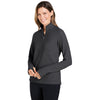 North End Women's Black Heather Spirit Textured Quarter Zip