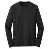 New Era Men's Black Heritage Blend Long Sleeve Crew Tee