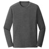 New Era Men's Black Heather Heritage Blend Long Sleeve Crew Tee