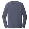 New Era Men's True Navy Heather Heritage Blend Long Sleeve Crew Tee