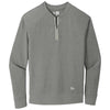 New Era Men's Shadow Grey Heather Sueded Cotton Blend Quarter Zip Pullover