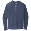 New Era Men's True Navy Heather Sueded Cotton Blend Quarter Zip Pullover