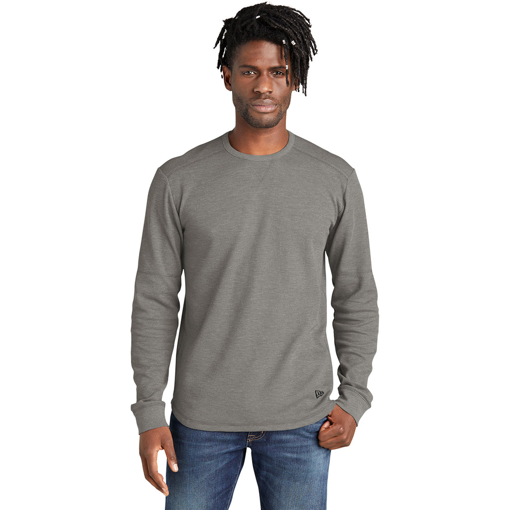 New Era Men's Shadow Grey Heather Thermal Long Sleeve