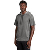 New Era Men's Graphite Heather Performance Terry Short Sleeve Hoodie