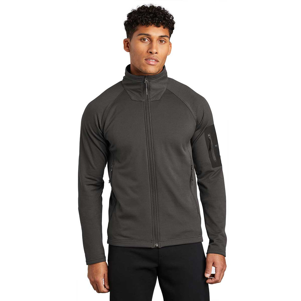 The North Face Men's Asphalt Grey Mountain Peaks Fleece Full-Zip Jacket