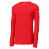 Nike Men's University Red Core Cotton Long Sleeve Tee