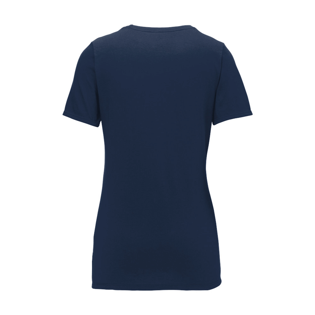 Nike Women's College Navy Dri-FIT Cotton/Poly Scoop Neck Tee