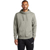 Nike Men's Dark Grey Heather Club Fleece Sleeve Swoosh Full-Zip Hoodie