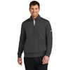 Nike Men's Anthracite Club Fleece Sleeve Swoosh 1/2 Zip