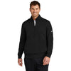 Nike Men's Black Club Fleece Sleeve Swoosh 1/2 Zip