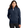 Nike Women's Midnight Navy Club Fleece Sleeve Swoosh 1/2 Zip