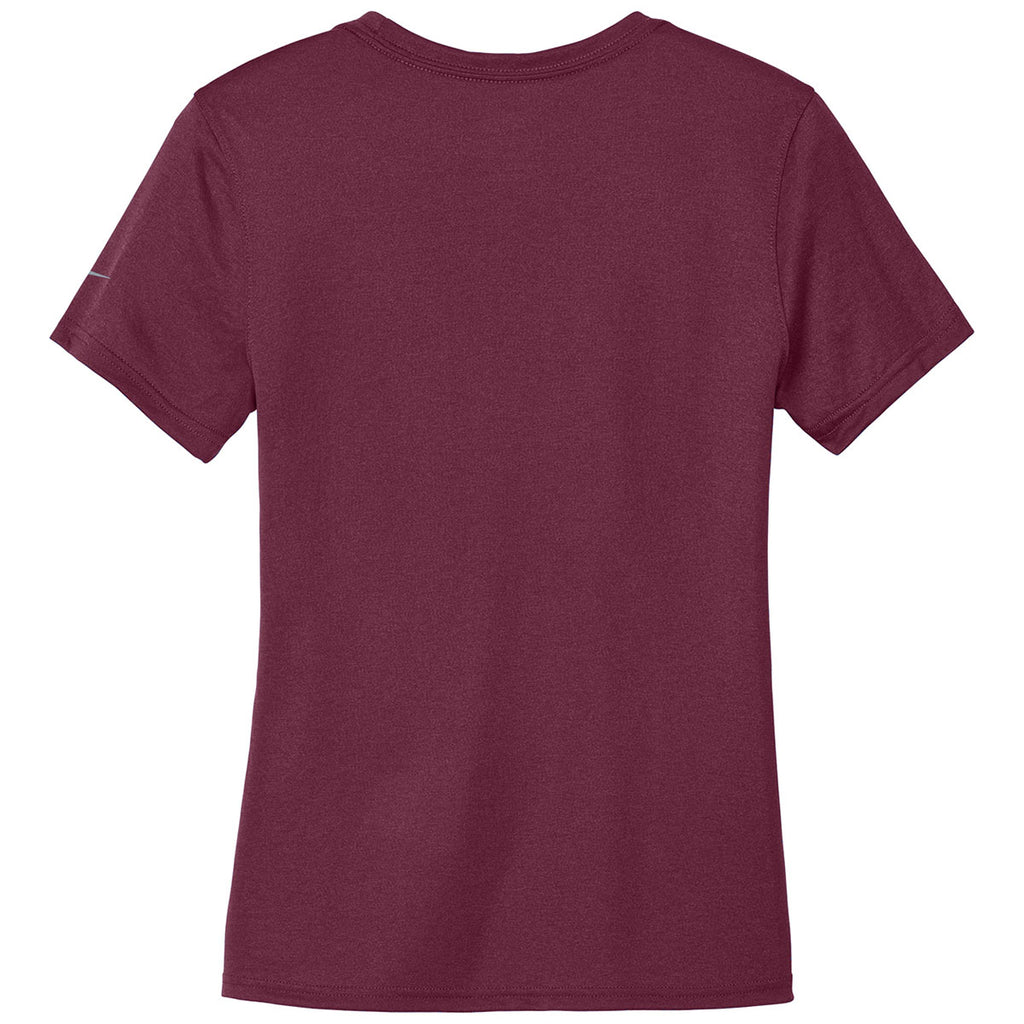 Nike Women's Deep Maroon Swoosh Sleeve rLegend Tee