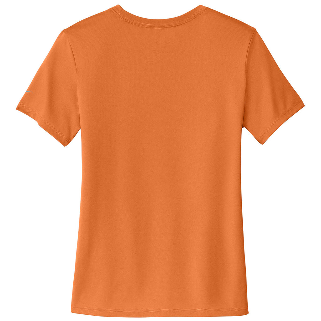 Nike Women's Desert Orange Swoosh Sleeve rLegend Tee