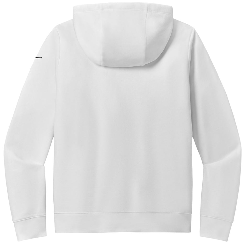 Nike Women's White Club Fleece Sleeve Swoosh Full-Zip Hoodie