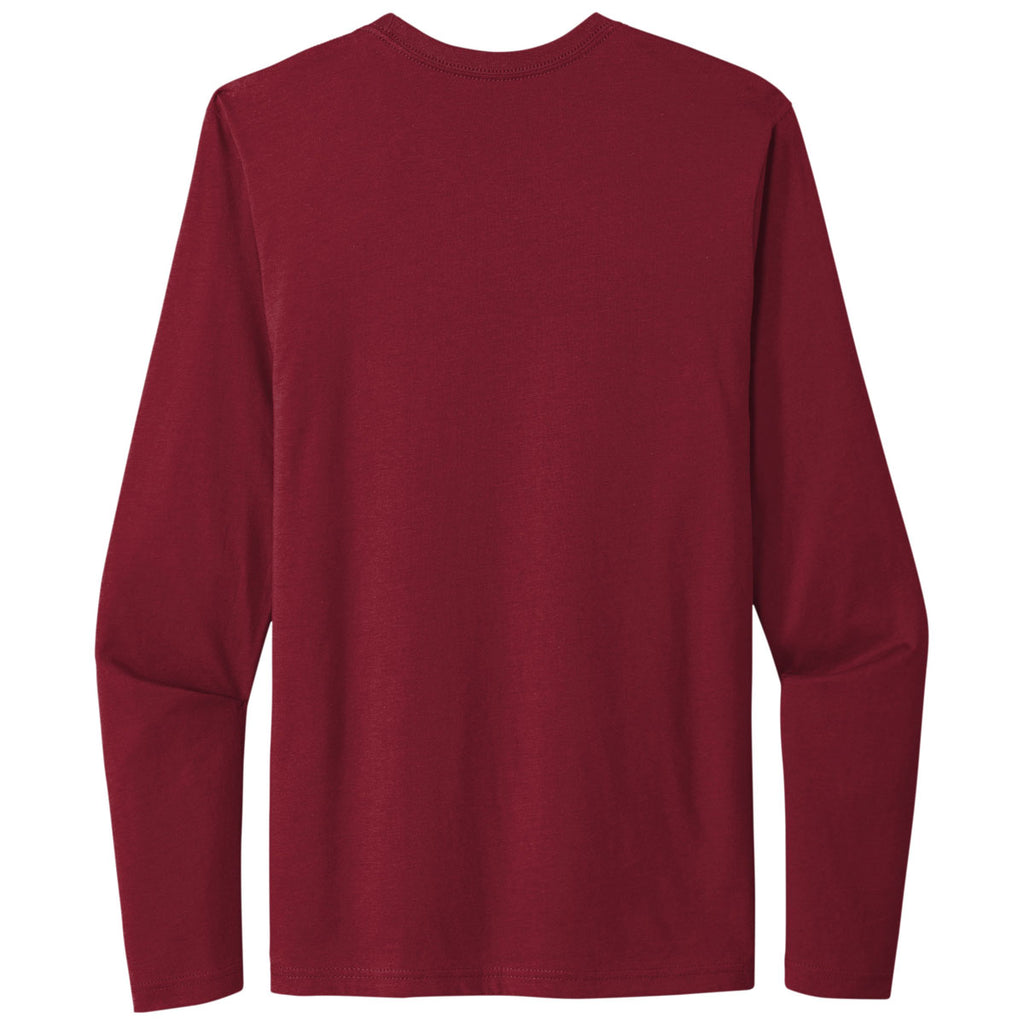 Next Level Men's Cardinal Cotton Long Sleeve Tee