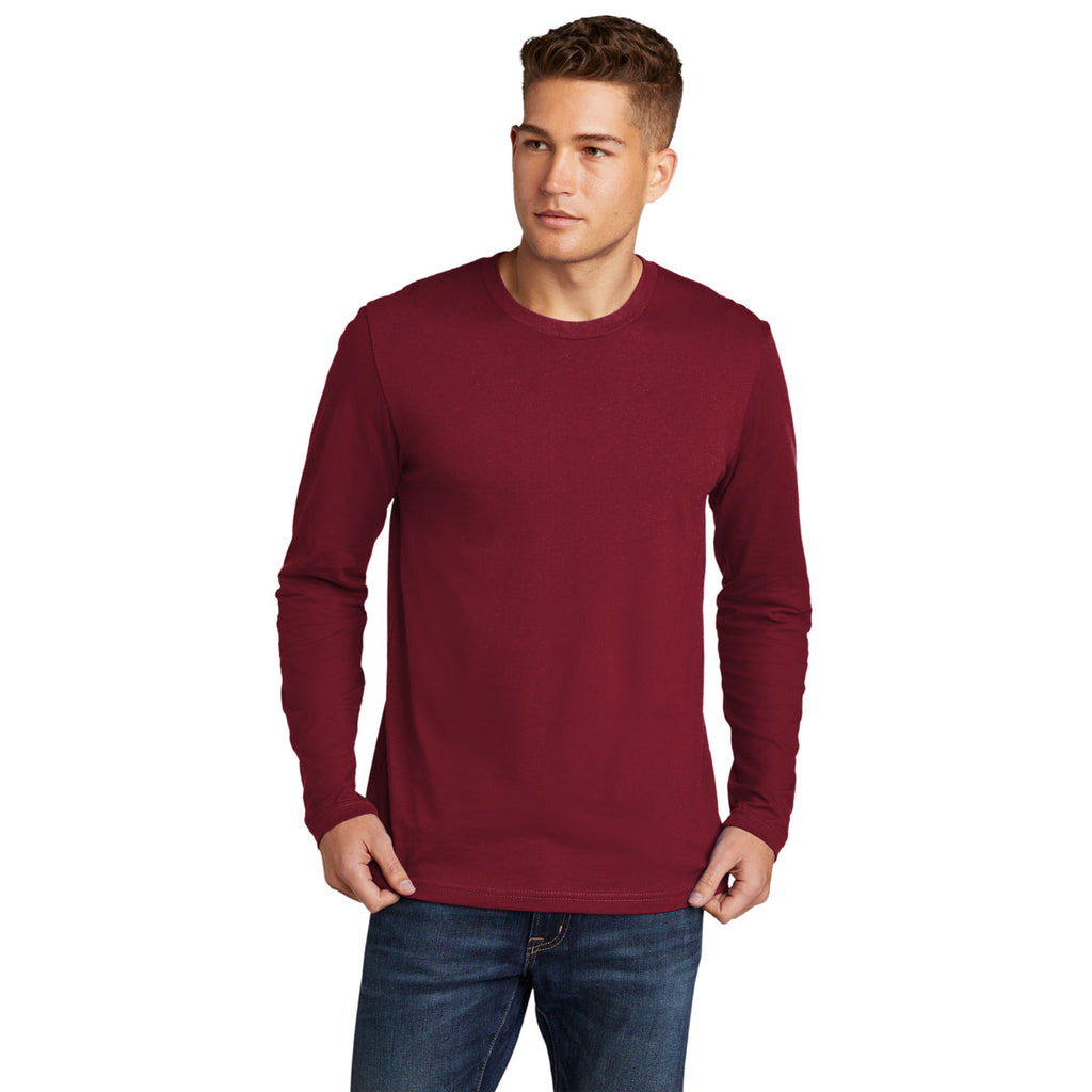 Next Level Men's Cardinal Cotton Long Sleeve Tee