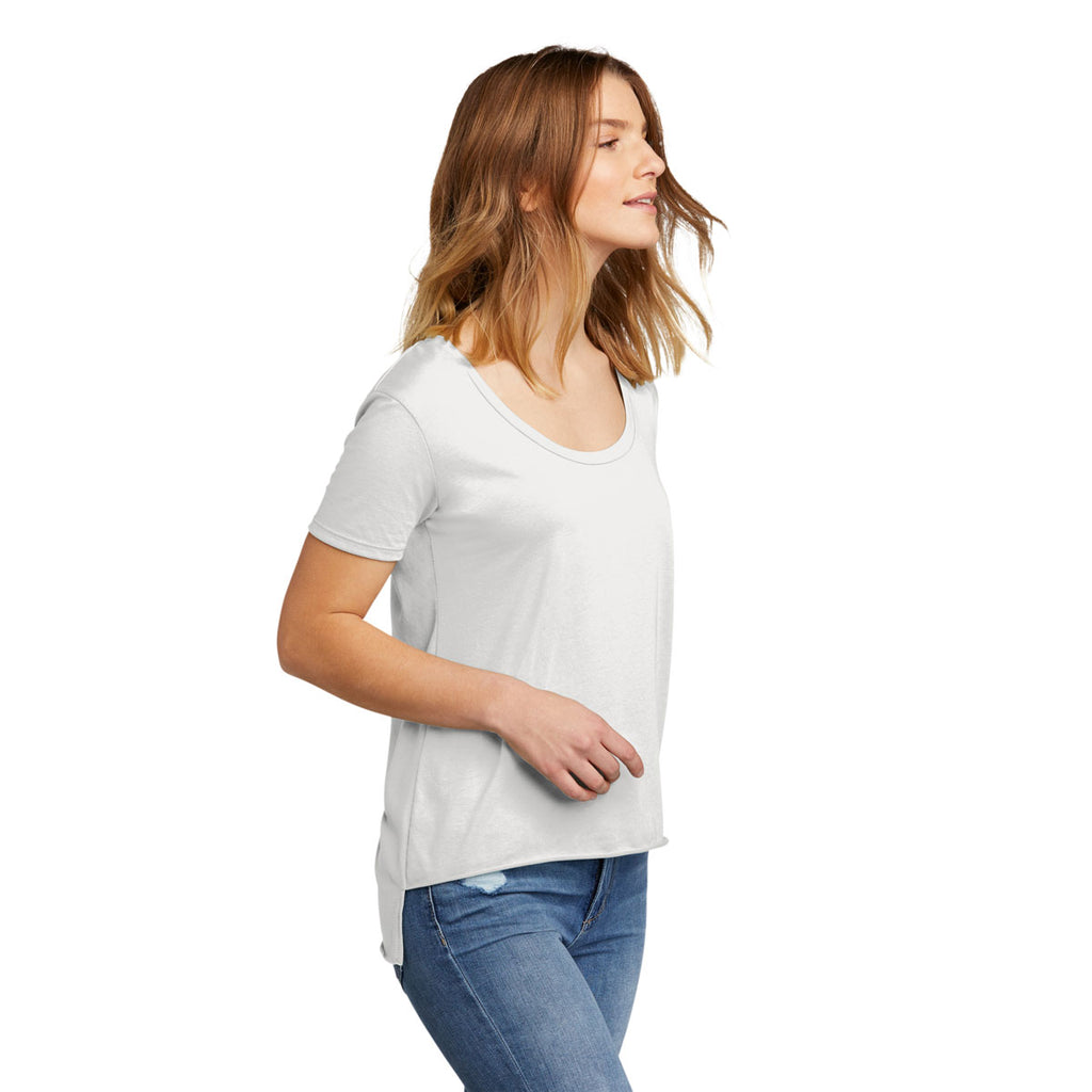 Next Level Women's White Festival Scoop Neck Tee