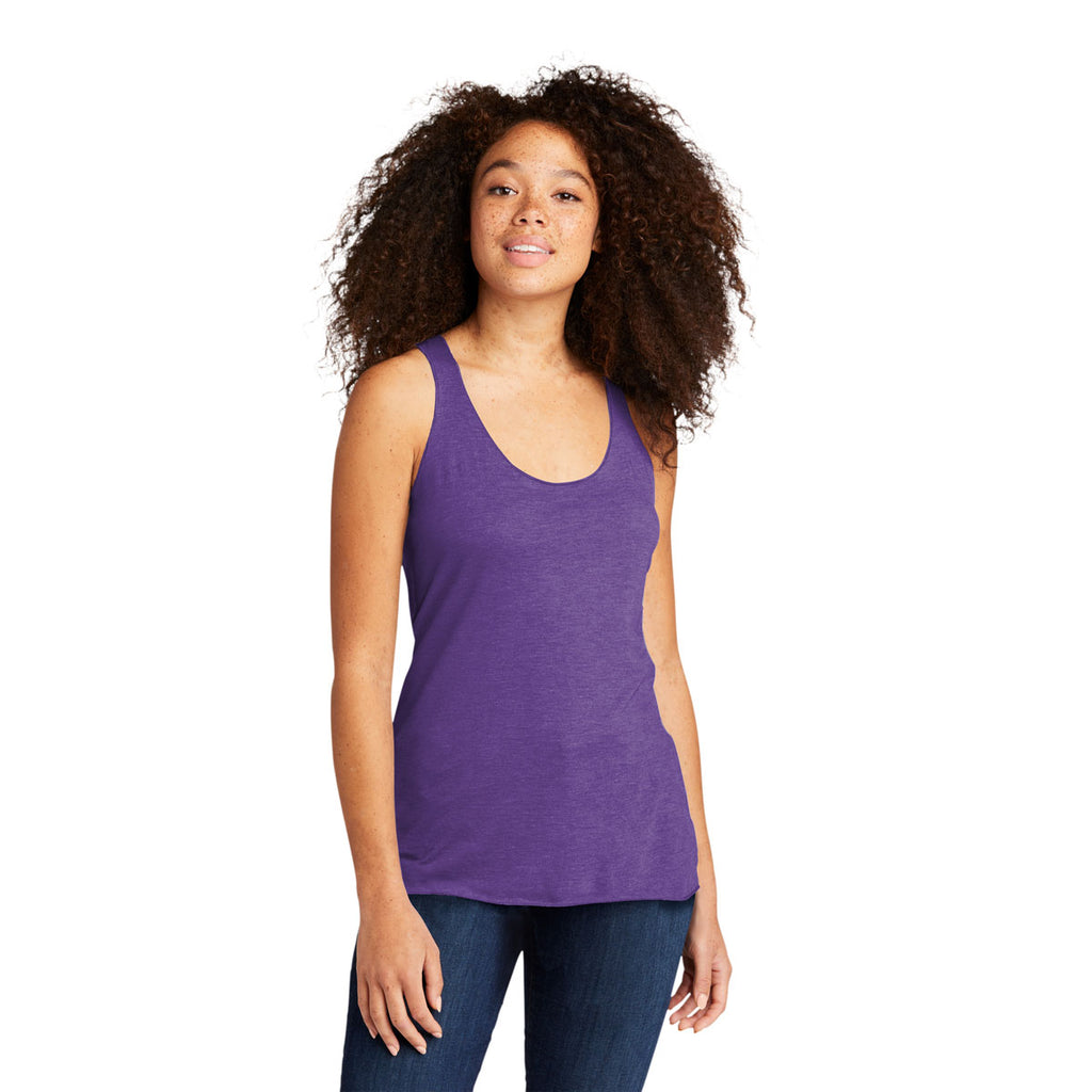 Next Level Women's Purple Rush Tri-Blend Racerback Tank