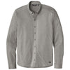 OGIO Men's Tarmac Grey Heather Code Stretch Long Sleeve Button-Up