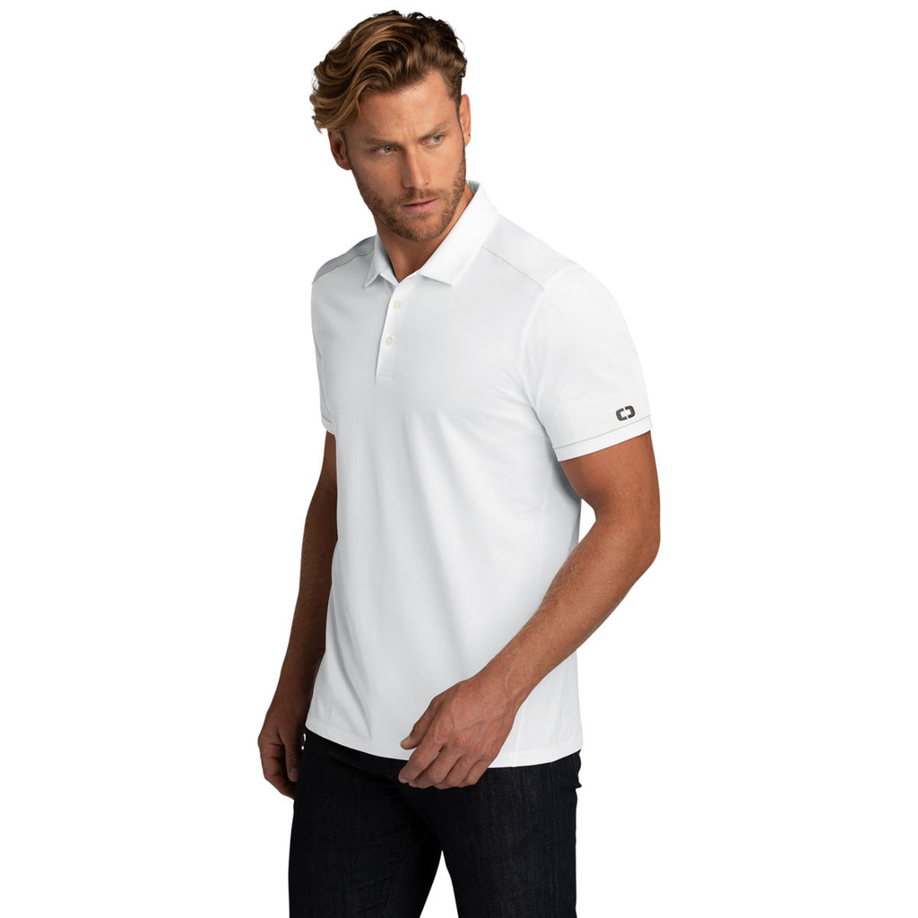 OGIO Men's Bright White Code Stretch Polo