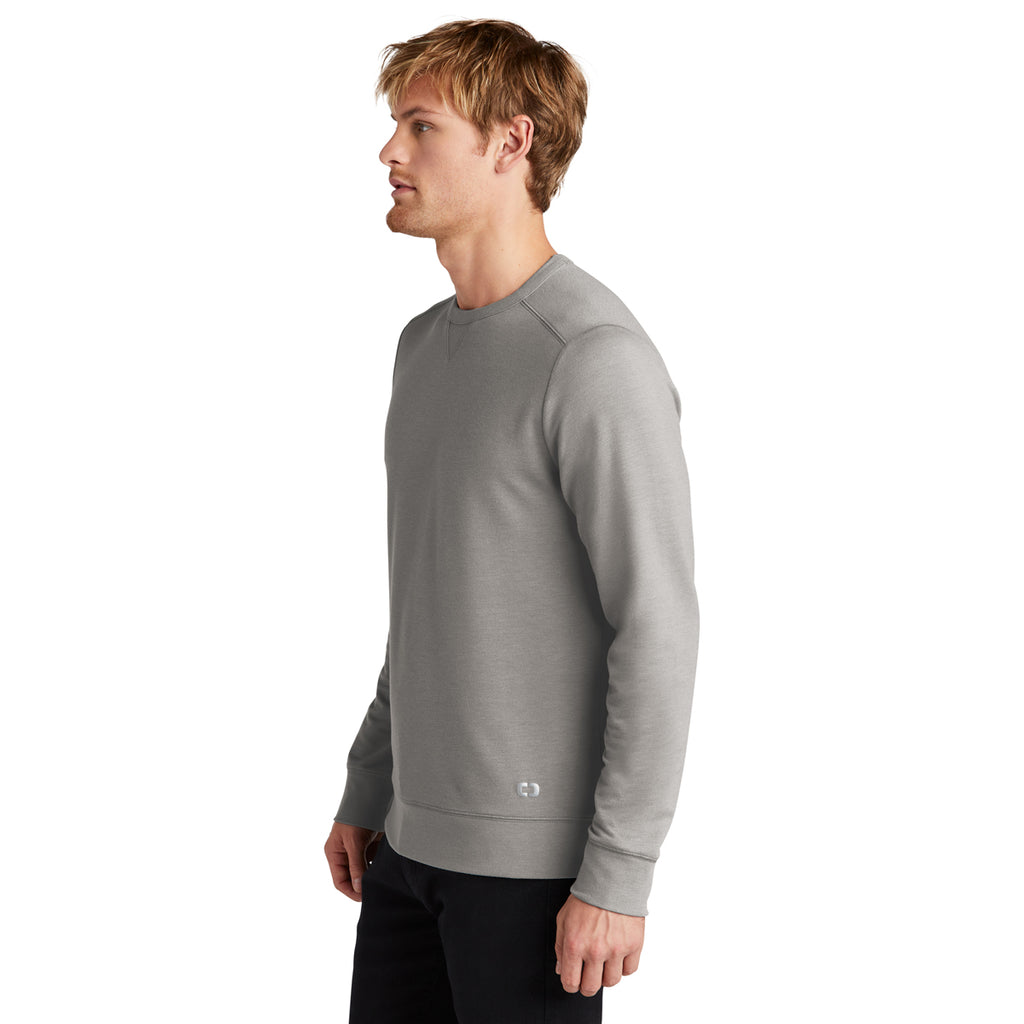 OGIO Men's Petrol Grey Heather Luuma Flex Long Sleeve Crew