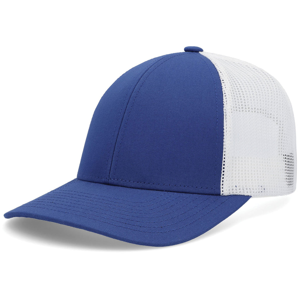 Pacific Headwear Royal/White/Royal Low-Pro Trucker Cap