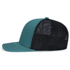 Pacific Headwear Deep Teal/Lt Charcoal/Deep TealContrast Stitch Trucker Pacflex Snapback Cap