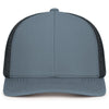 Pacific Headwear Graphite/Black/GraphiteContrast Stitch Trucker Pacflex Snapback Cap