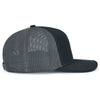 Pacific Headwear Black/Graphite/BlackContrast Stitch Trucker Pacflex Snapback Cap