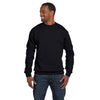 Hanes Unisex Black 7.8 oz. EcoSmart 50/50 Fleece Crew