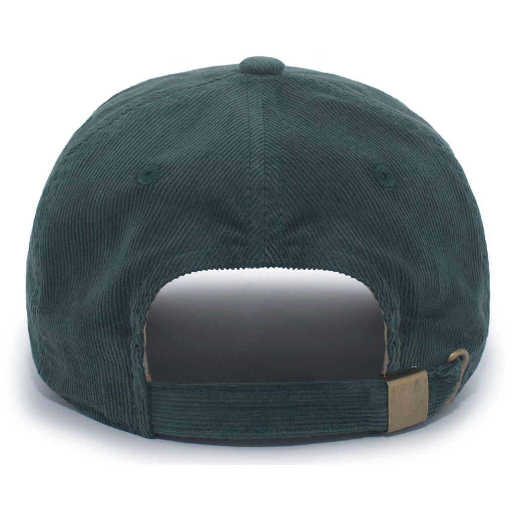 Pacific Headwear Dark Green Hybrid Corduroy Dad Cap