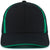 Pacific Headwear Black/Kelly Coolcore Sildline Snapback Cap