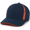 Pacific Headwear Navy/Orange Coolcore Sildline Snapback Cap