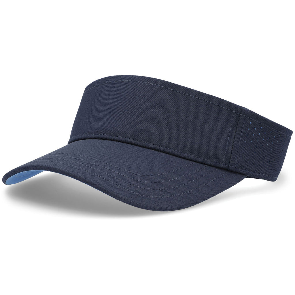 Pacific Headwear Navy/Columbia Blue Perforated Coolcore Visor