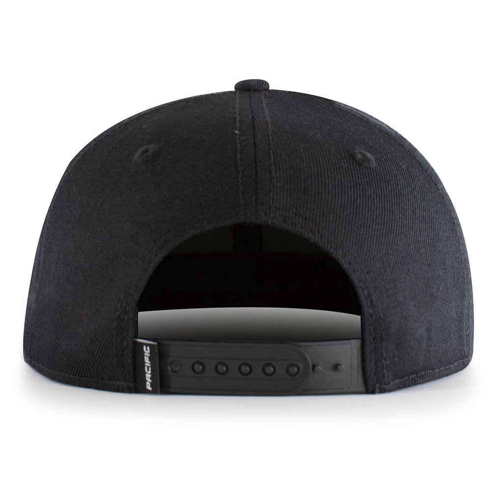 Pacific Headwear Black Wool Blend Heather Snapback Cap