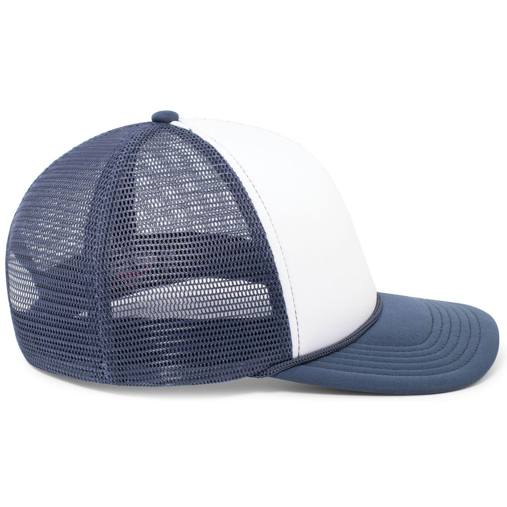 Pacific Headwear White/Navy/Navy Foamie Fresh Trucker Cap