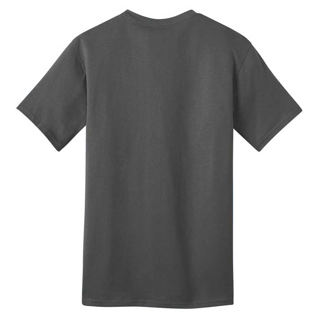 Port & Company Men's Charcoal Ring Spun Cotton Tee