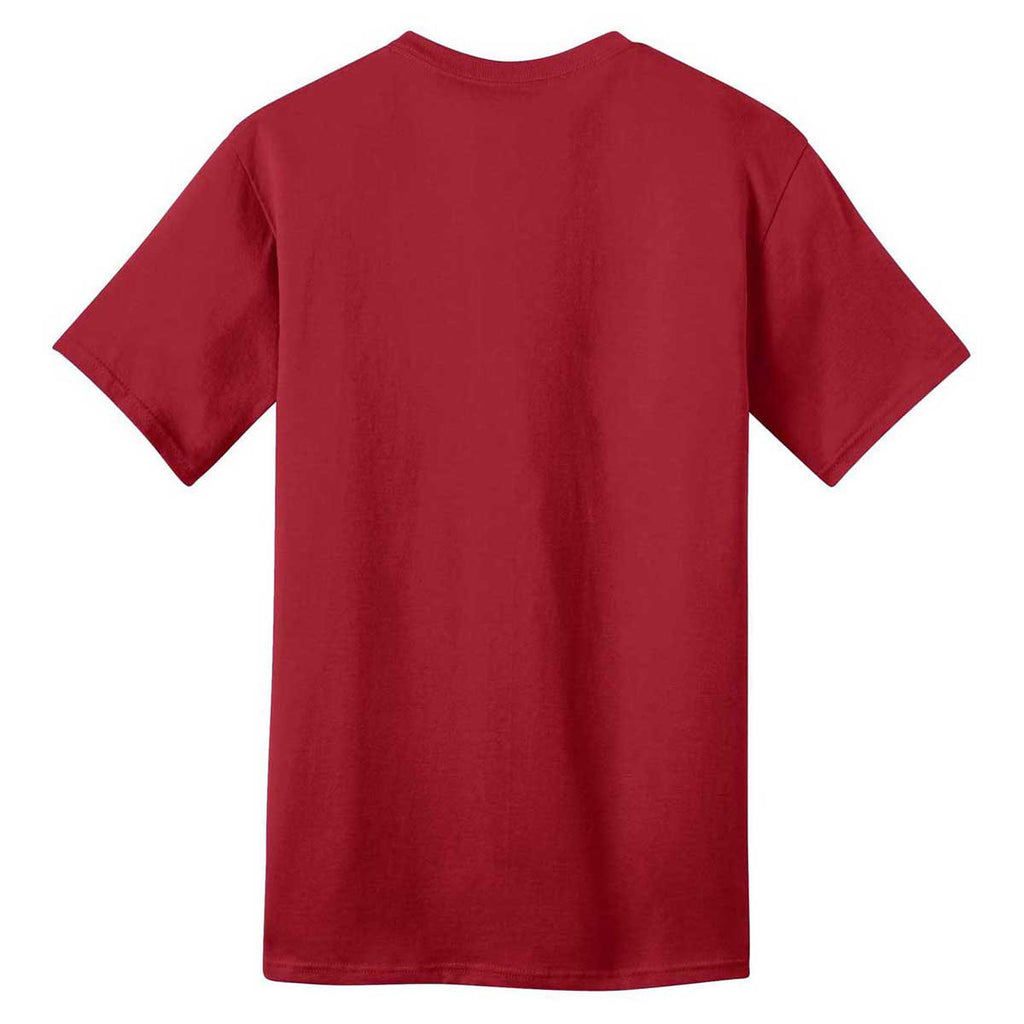 Port & Company Men's Red Ring Spun Cotton Tee