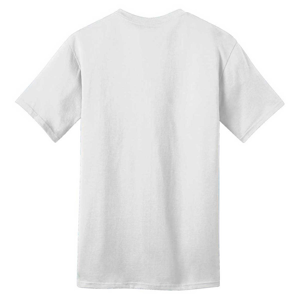 Port & Company Men's White Ring Spun Cotton Tee