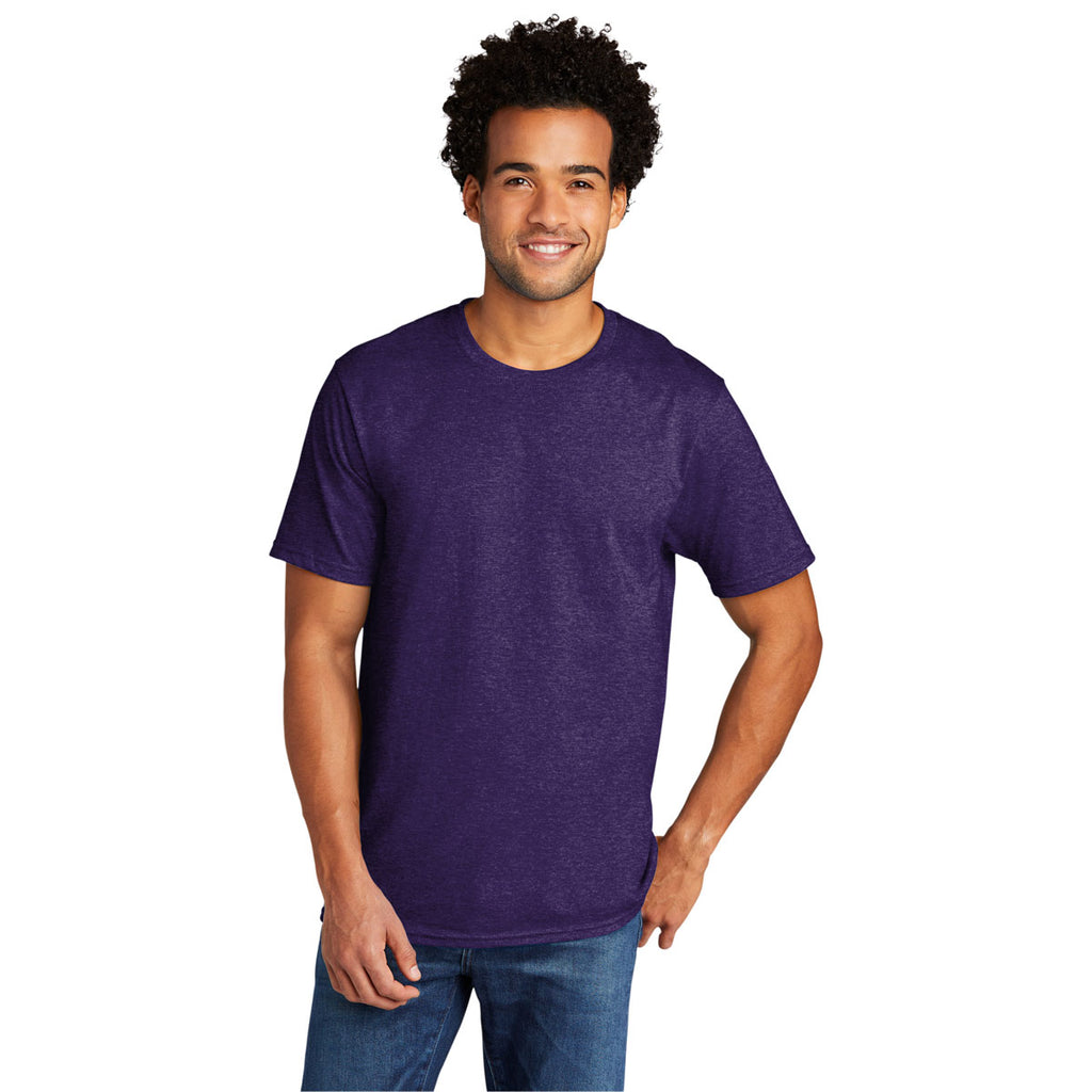 Port & Company Men's Team Purple Heather Tri-Blend Tee