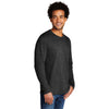 Port & Company Men's Black Heather Tri-Blend Long Sleeve Tee