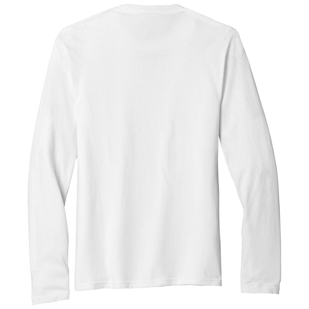 Port & Company Men's White Tri-Blend Long Sleeve Tee