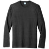 Port & Company Men's Black Heather Long Sleeve Fan Favorite Blend Tee