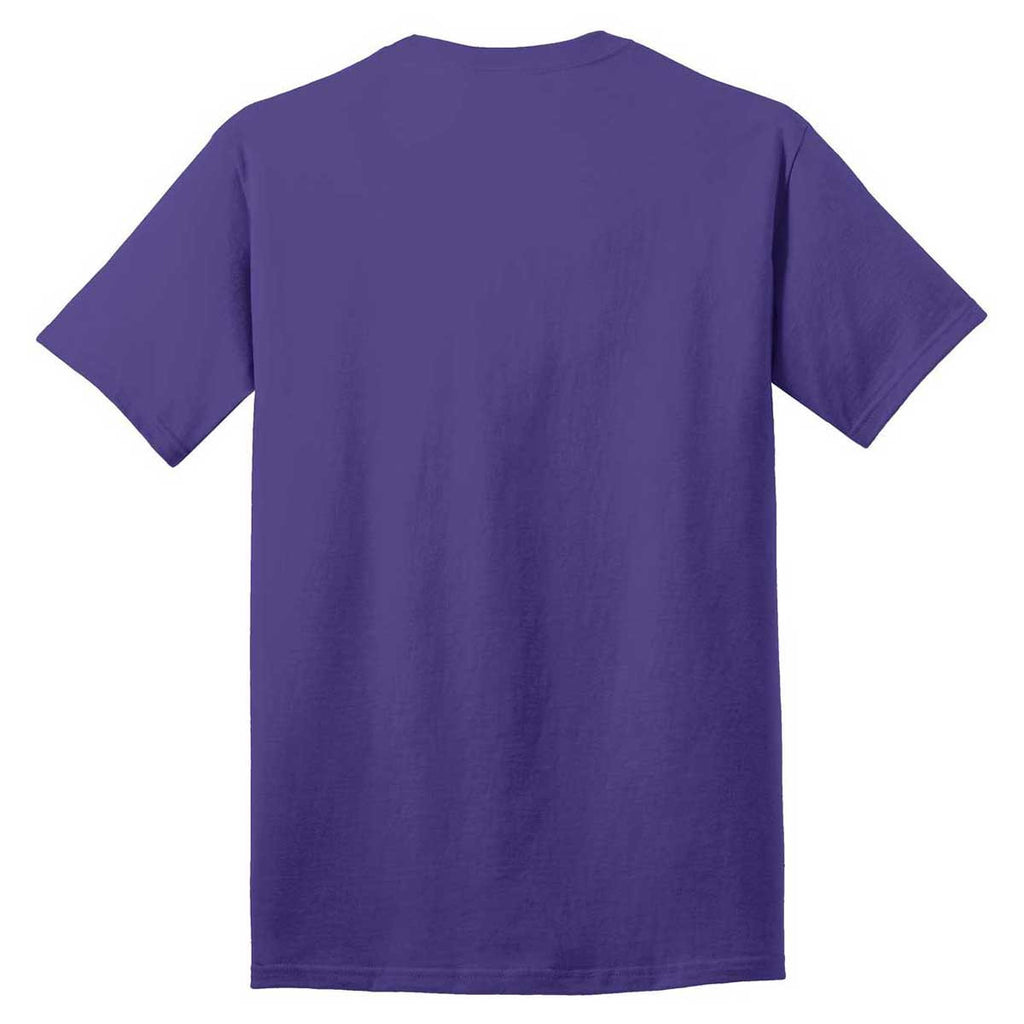 Port & Company Men's Purple Core Cotton Tee