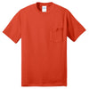 Port & Company Men's Orange Tall Core Blend Pocket Tee