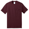 Port & Company Men's Athletic Maroon Core Blend Pocket Tee